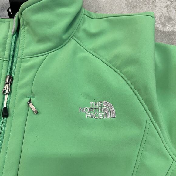 North Face Jacket Womens Large Green Softshell Full Zip Performance Outdoor AMVX - Picture 4 of 8
